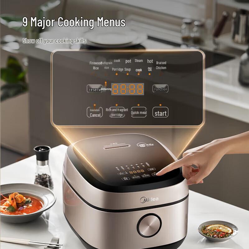 Midea 4L IH Smart 0-Coating Rice Cooker CN plug (adapter included)