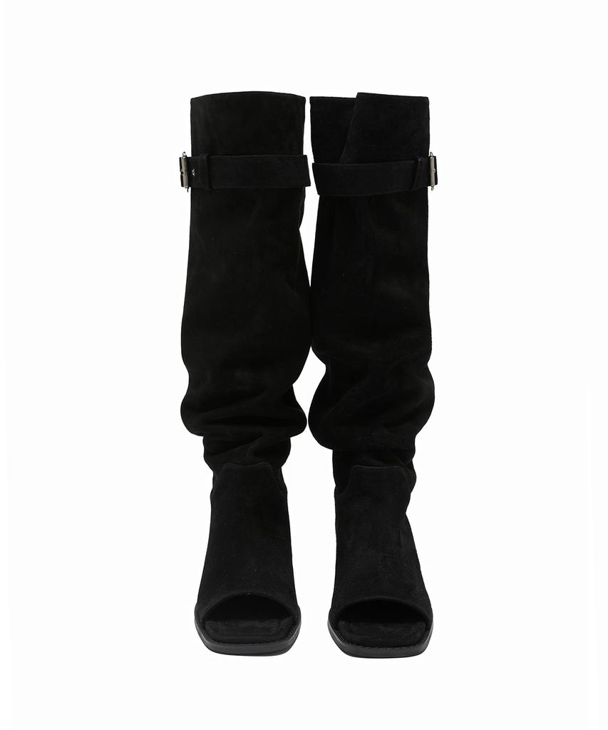 Sandric Open-Toe Boots_Black