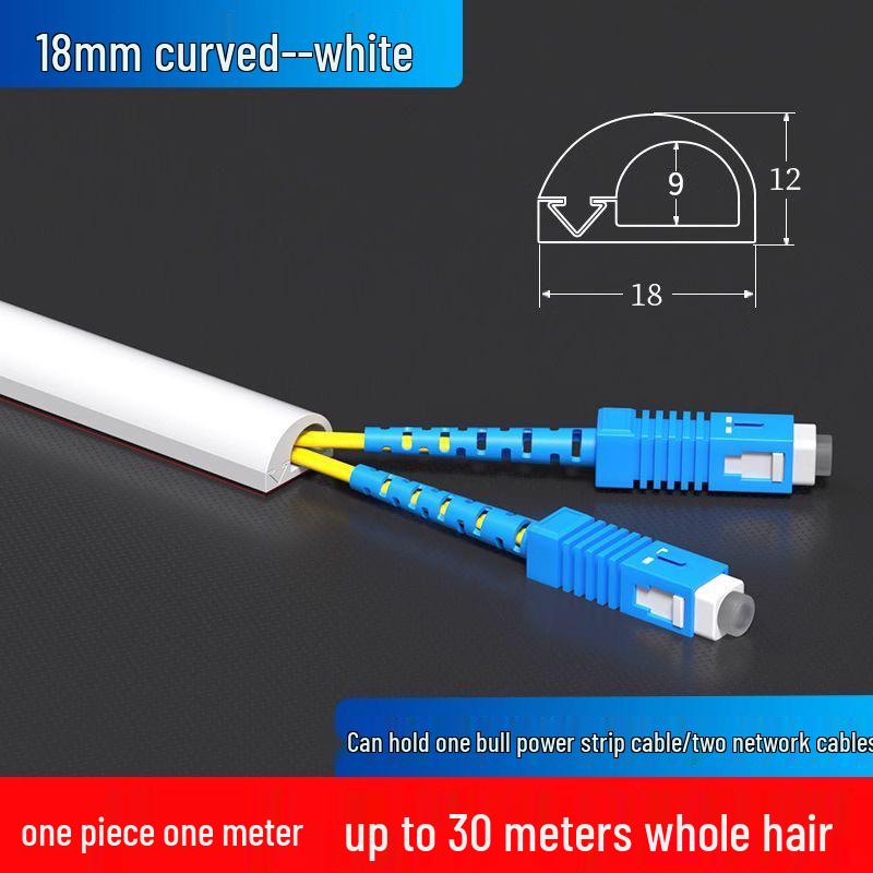 ПВХ Кабель-канал для поверхностного монтажа: Скрытая проводка и декоративная крышка для сети с боковым отверстием для оптоволокна и открытых проводов.