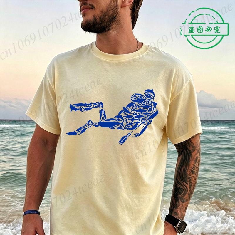 Scuba Diver Graphic T Shirt For Unisex Unisex Short Sleeve Tee Tshirts Ocean Life Oversized Tops Gift For Scuba Divers Sea Lovers
