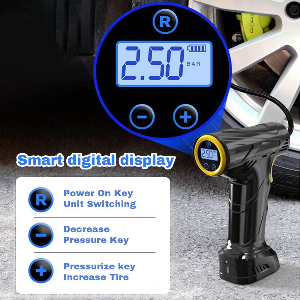 120 Вт автомобильный воздушный насос ручной воздушный компрессор портативный манометр для накачивания шин со светодиодной подсветкой для