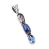Подвеска из натурального черного рутила, кианита, стерлингового серебра 925 пробы, 1,50 дюйма, h6M16
