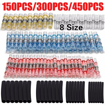 150/300/450 шт., термоусадочные паяльные муфты, водонепроницаемые изолированные провода, соединитель для сращивания AWG26-10/0,5 мм²-6 мм²