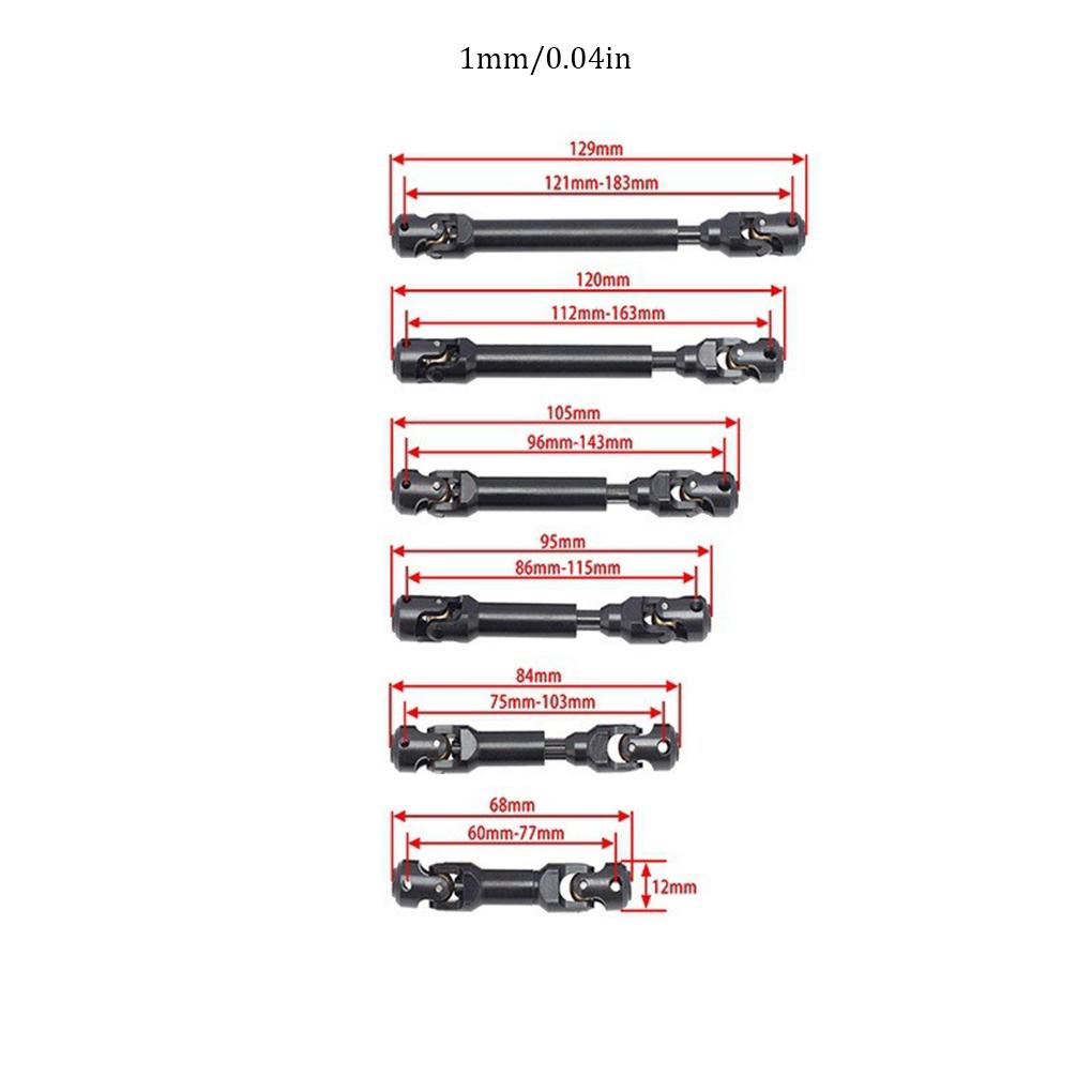 RC Car Rotatable Drive Shaft Remote Control Vehicle Driveshafts Automotive Toys Repair Upgrade Spare Parts Replacement for TRX4