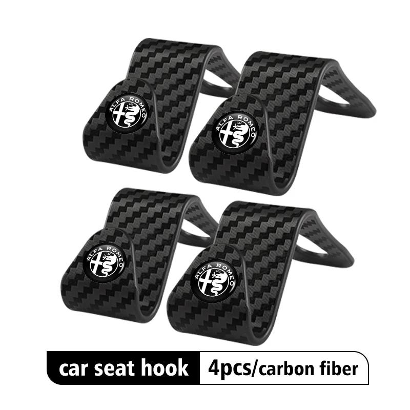2/4pcs Car Seat Headrest Hook Storage Portable Interior Bracket For Alfa Romeo Giulietta GT 159 147 156 Mito Brera Giulia SpiderRI1
