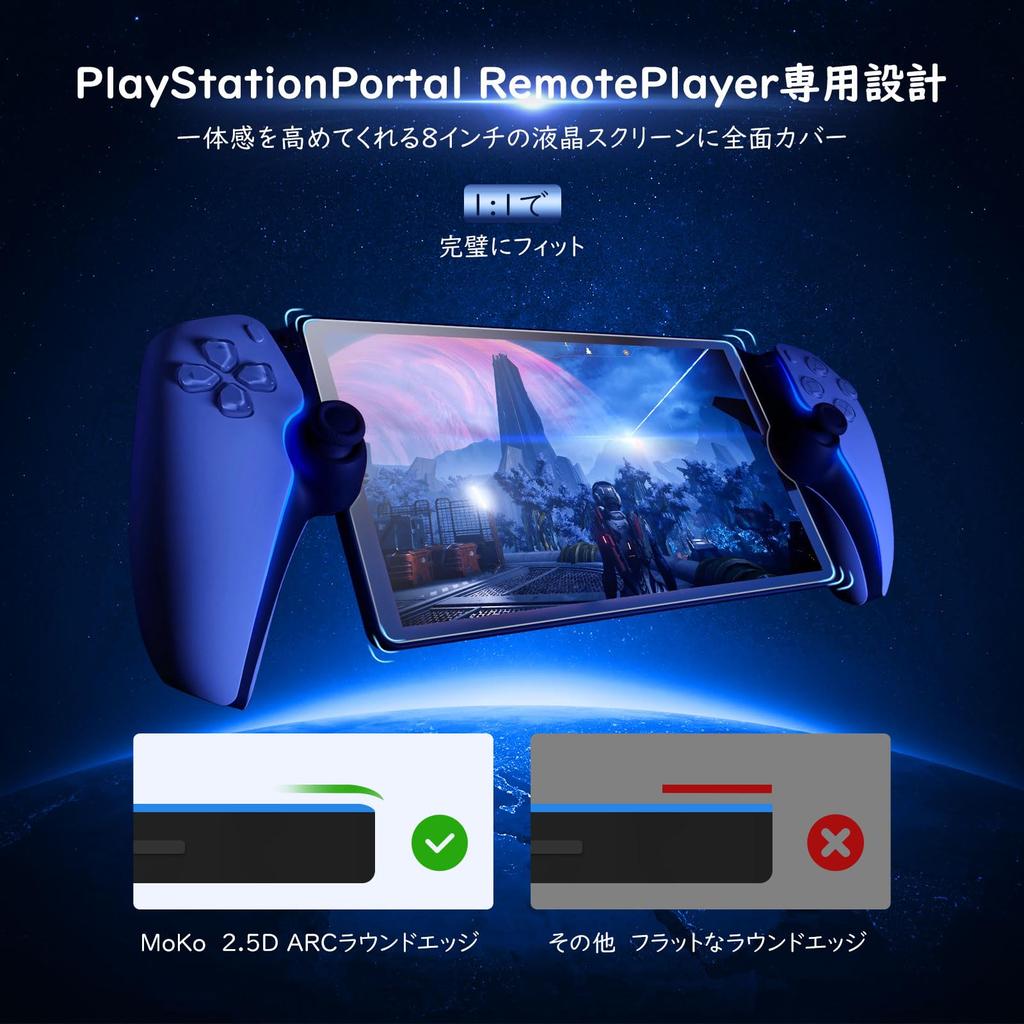 PlayStation Portal Protective Film Set of 4 MoKo PlayStation Portal Glass Film PSP Remote Player Glass Film PS Portal Tempered Glass Film LCD