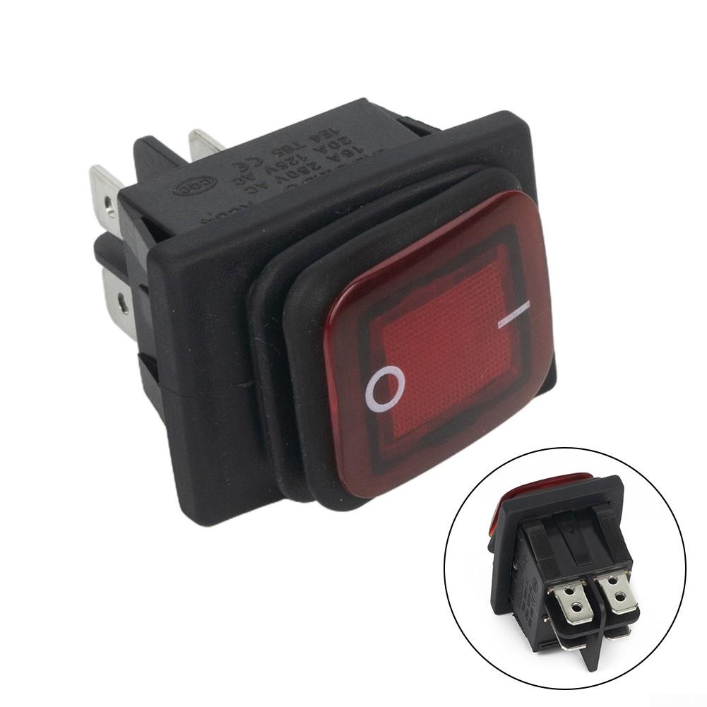 Rectangle Rocker Switch Waterproof 20A DPST IP67 Illuminated