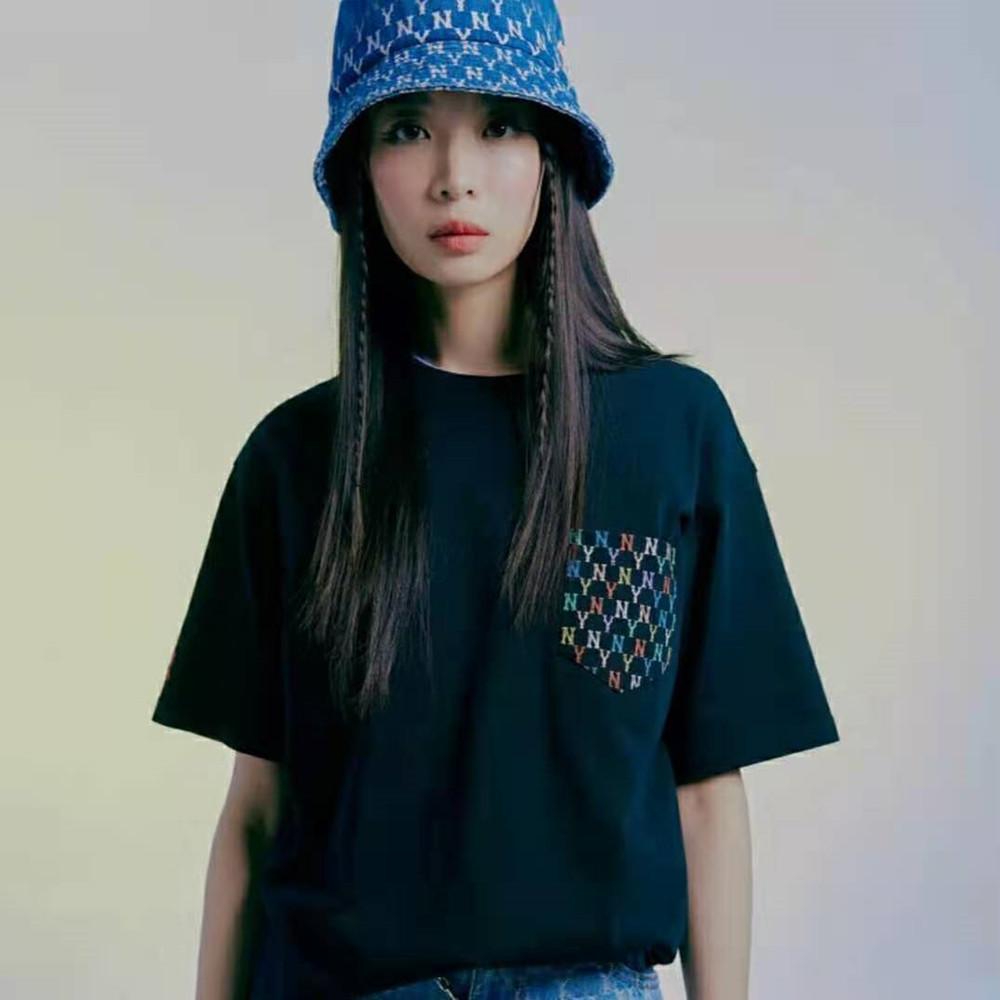 New MLB Old Flower T Shirts Unisex Black 31TSM3131-50L