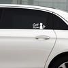 G155 13смX6.7см Мама Кошки Наклейка на Автомобиль Смешная Виниловая Дека Декор Черный Серебристый для FiatНаклейки