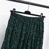 Leopard Print High-waisted Skirt Women's Spring and Summer New Drape A-line Large Skirt Was Thin Stitching Cake Skirt