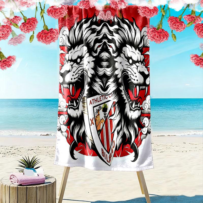 Athletic Club logo Print Beach Towel, Large Soft Quick Dry Towel for Beach Camping Swimming