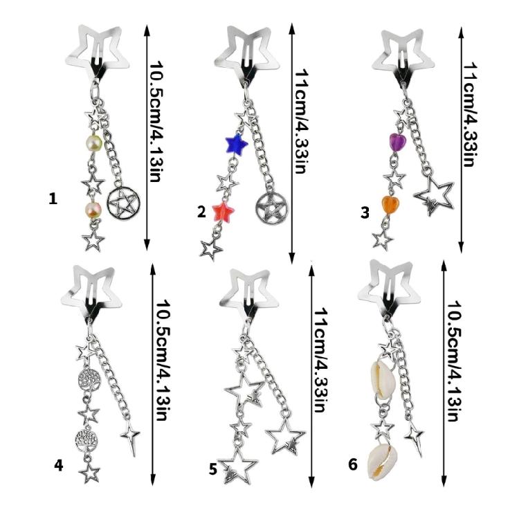 Contemporary Star Chain Hair Clip Designs Accessory for Fashion Individuals Look to Elevating Their Outfit Effortlessly