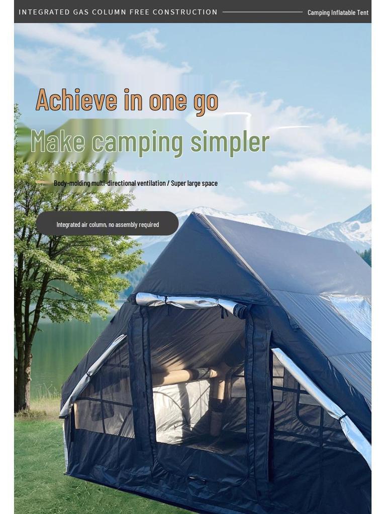 Портативная водонепроницаемая утолщенная надувная палатка для кемпинга