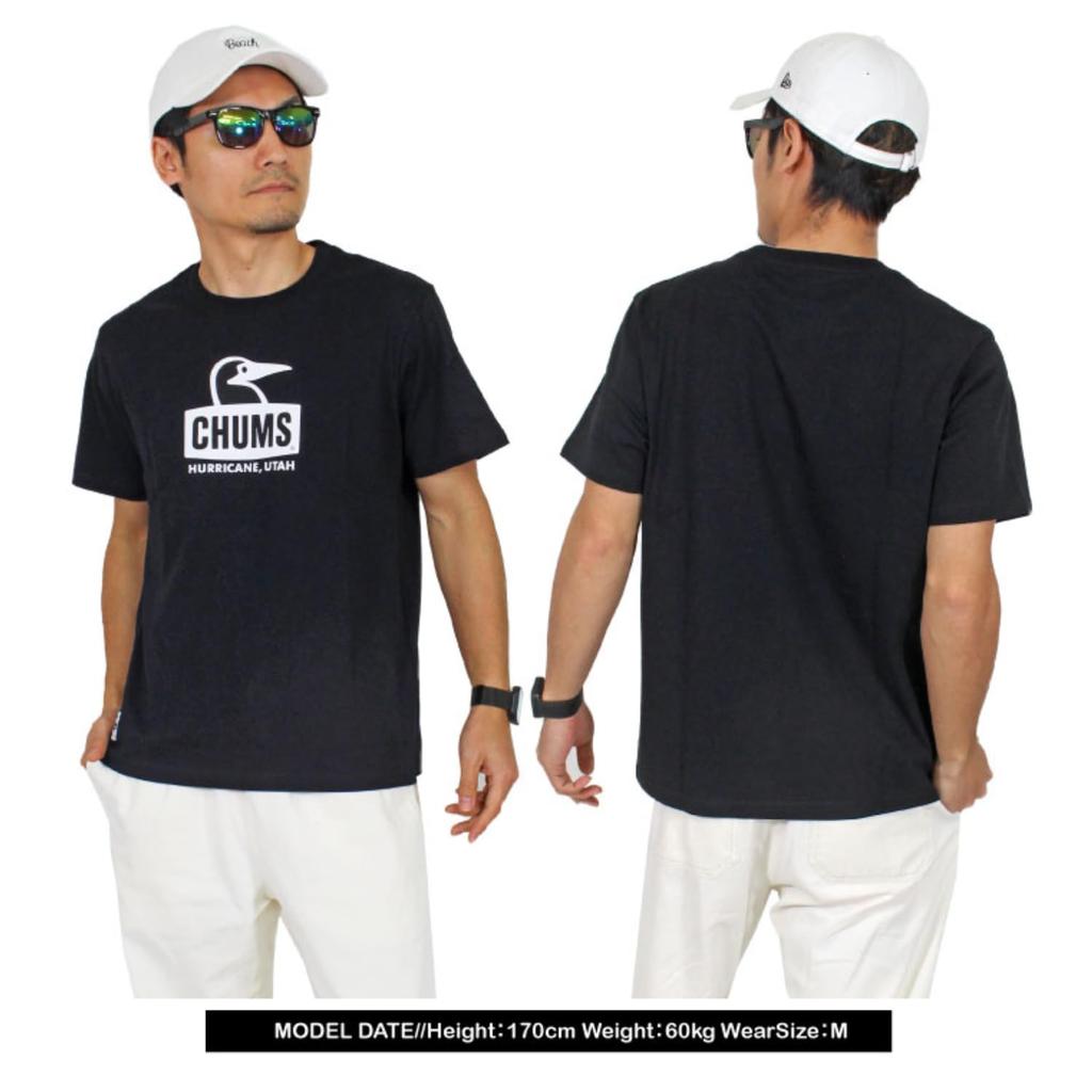 Футболка Booby Face с коротким рукавом из американского хлопка Booby Face Greige x [Chums] CH01-2278 (М, G075 Синий)