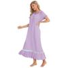 Pajamas for Women Short Sleeve Night Sleep Dress Comfy Loose Casual Lounge Wear Spring Summer Autumn Nightgowns