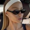 Black Small Oval Women Sunglasses Fashion Leopard Print Retro UV400 Protection Colorful Shades