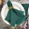 12pcs 40x40cm Dark Green Gauze Napkins 100% Soft Cotton Fabric Serviette Table Set Kitchen Tea Towels For Wedding Decorate