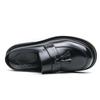 Fashion Men Fashion Tassel Shoes Black PU Thick Sole Anti Slip One Step Step Business Brand Half Slippery Leather Shoes 38-46 Men Shoes