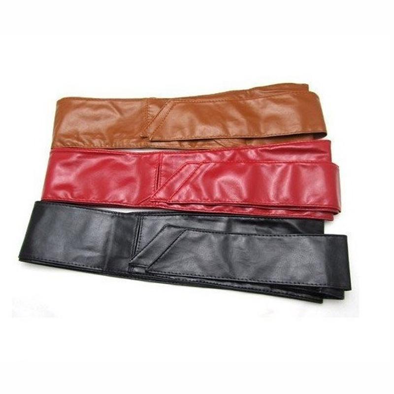 1 шт., женский мягкий кожаный широкий пояс с бантом для платья, аксессуары для одежды