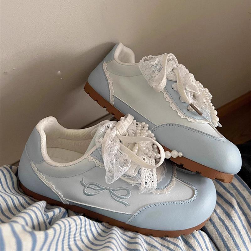 Розовые кружевные темпераментные кроссовки женские новые летние дышащие нишевые оригинального дизайна универсальные кеды