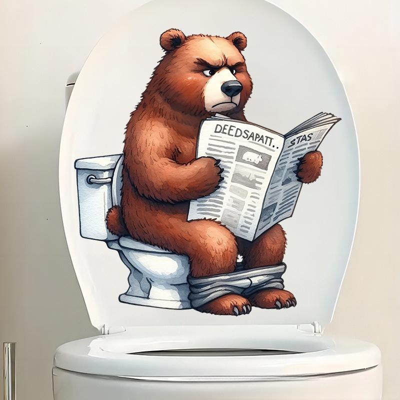 1 шт. Забавные наклейки на сиденье унитаза из ПВХ с животными Обезьяна Зебра Жираф Декали Водонепроницаемый Декор для стен ванной комнаты и двери Креативные съемные наклейки