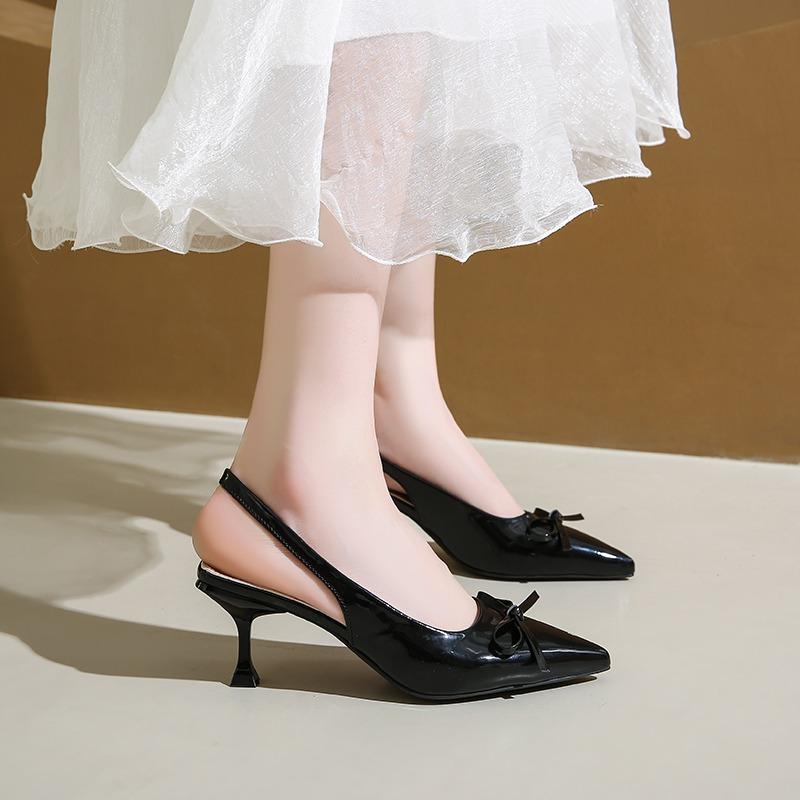 Fashion 2025 Women's Summer New Sexy Pointed Designer High Heels Outdoor Leisure Comfortable Shallow Slip-on Ladies Sandals Large Size