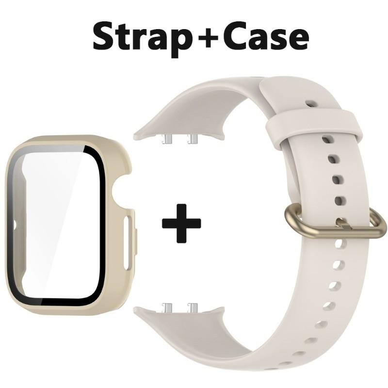 Чехол + ремешок для часов, подходит для Honor Watch 5, силиконовый ремешок + защитный чехол для ПК для Honor Watch 5, спортивный ремешок для часов