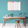 2025 Yearly Wall Calendar Full Year Annual Wall Calendar In One Page 12 Month Planner with Stickers for Office School Supplies