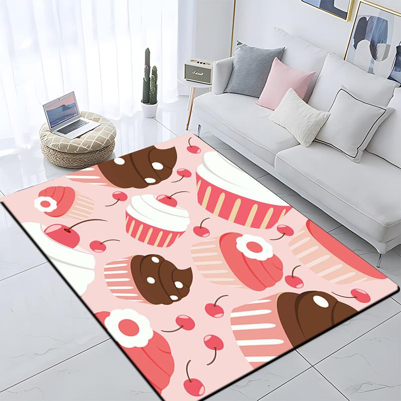 Cute Cartoon Print Carpet Yoga Living Room Doormat Living Room Area Rug Games Area Washroom Floor Mat Children's Crawling Mat
