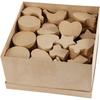 Assortment of Papier-mâché Boxes - 7 Different Shapes - 6 To 11 Cm - 63 Pcs