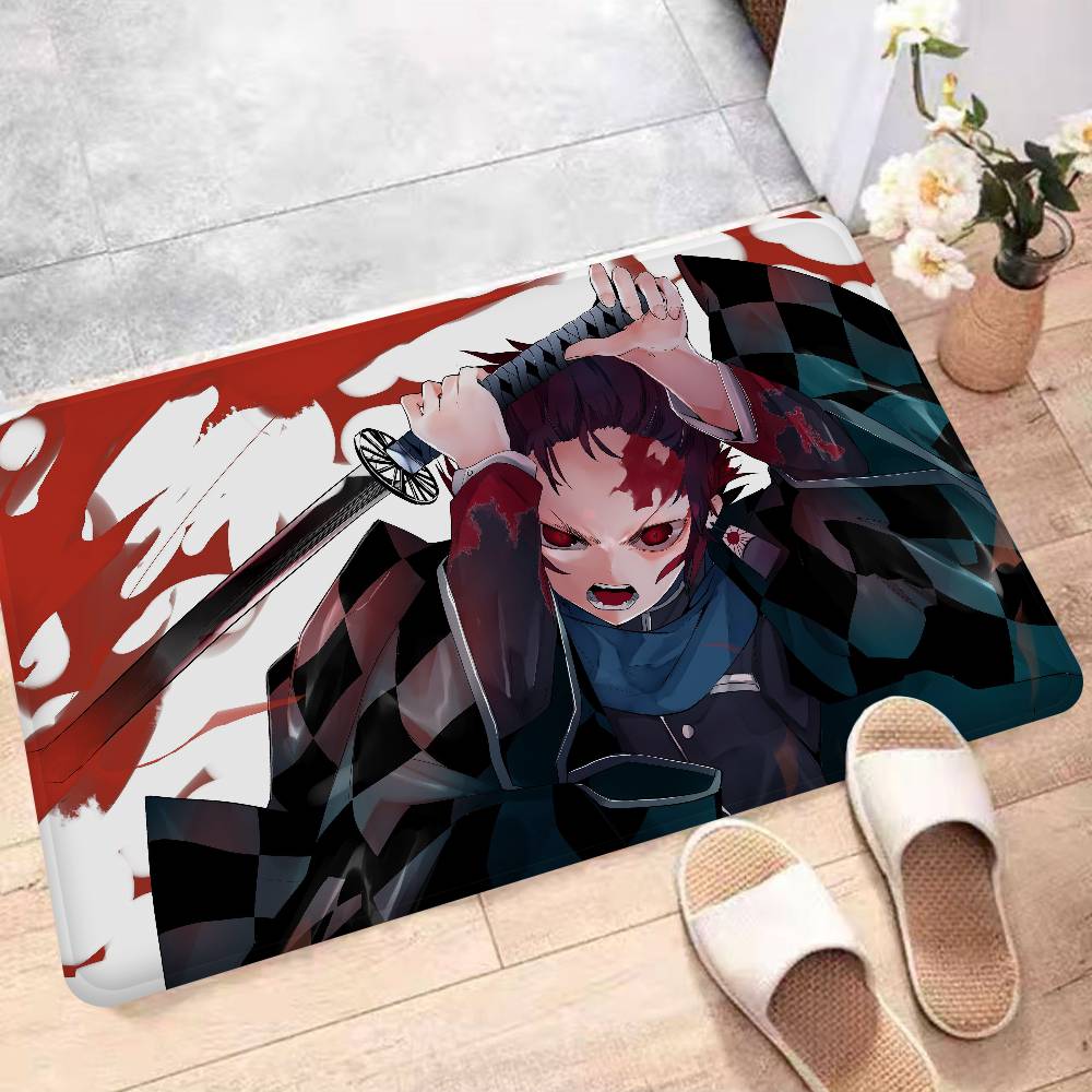 Японский истребитель демонов придверный коврик моющийся противоскользящий коврик для гостиной под диван и кресла, коврик для кухни и прикроватные коврики