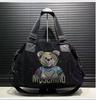 Модная женская бриллиантовая бижутерия, милая сумочка в виде плюшевого мишки, большая вместимость, персонализированная, элегантная, блестящая сумка через плечо