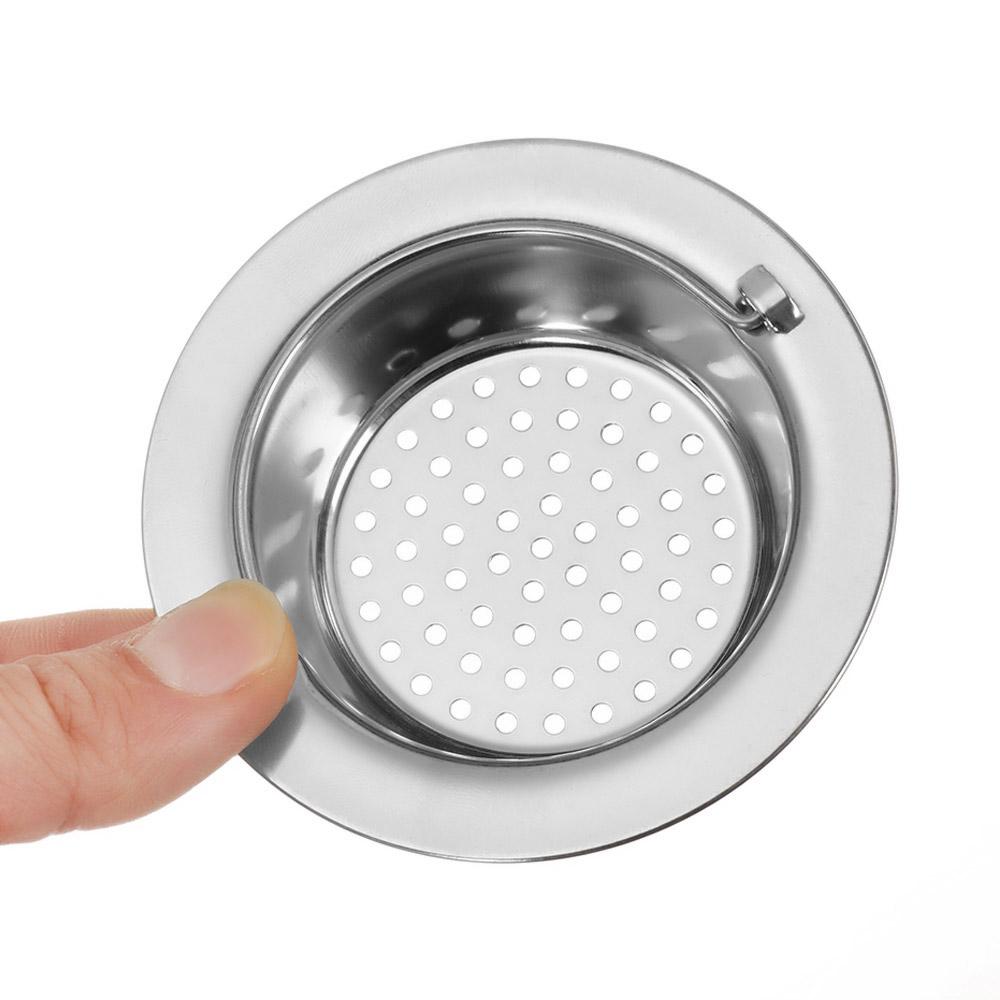 Стальная сетка для слива воды, заглушка, очистка, пищевые отходы, волосы, заглушка-стопор, фильтр, корзина, ситечко для раковины, дуршлаг