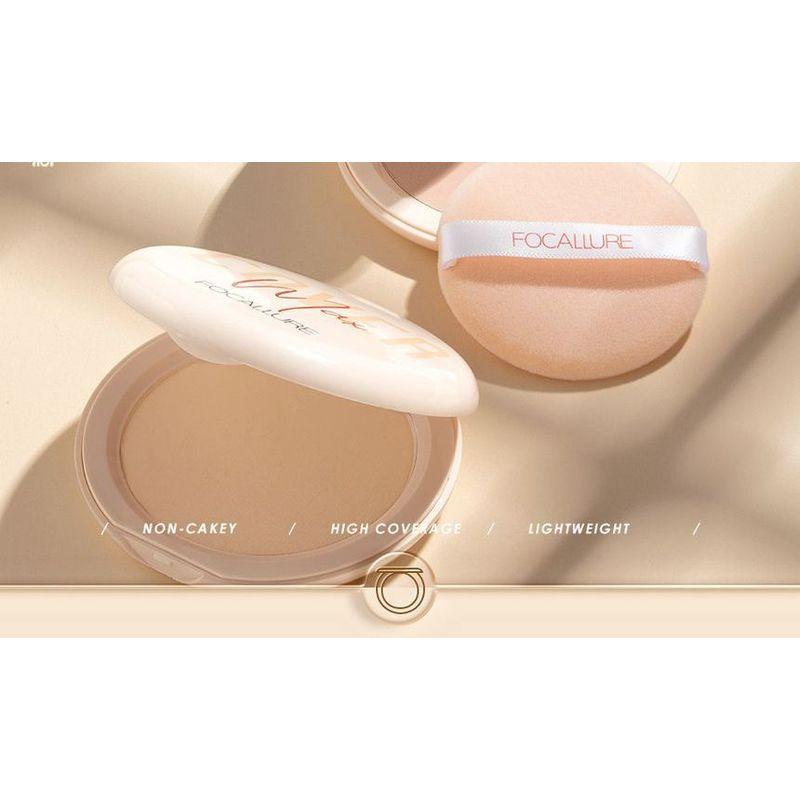 FOCALLURE - Двусторонний прессованный пудра-кейк Covermax - 3 цвета