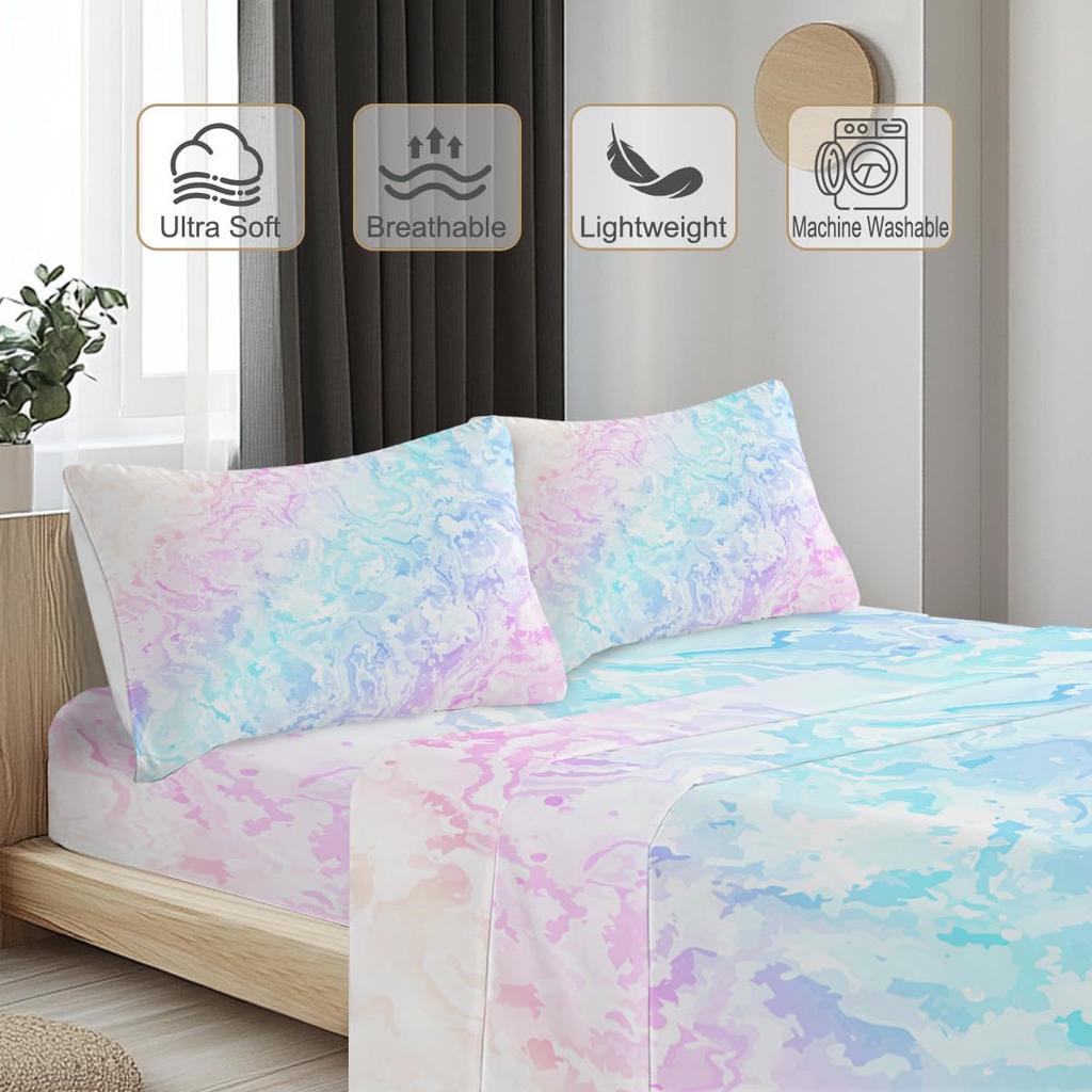 Богемный розовый узор Простыня Набор из четырех предметов Постельное белье Спальня Общежитие Постельная принадлежность Декор