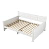 Flieks Sleeper Sofa 90x200 Daybed with Storage, Functional Bed with 2 Drawers, White