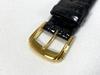 DA31 SEIKO 19мм Кожаный ремешок с крокодилом Черный через боковые крепления, (Доставка Nekoposu)