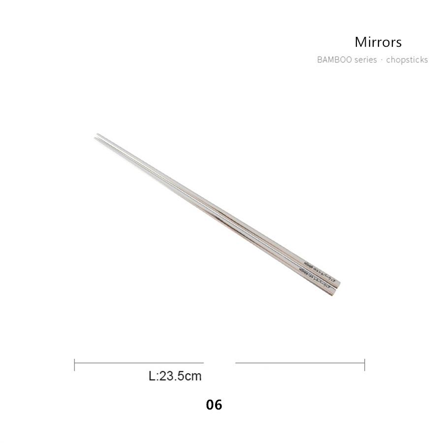 Набор столовых приборов в западном стиле из нержавеющей стали 304 Bamboo Idea Design, японский ретро-стиль, нож для стейка, вилка и ложка, палочки для еды