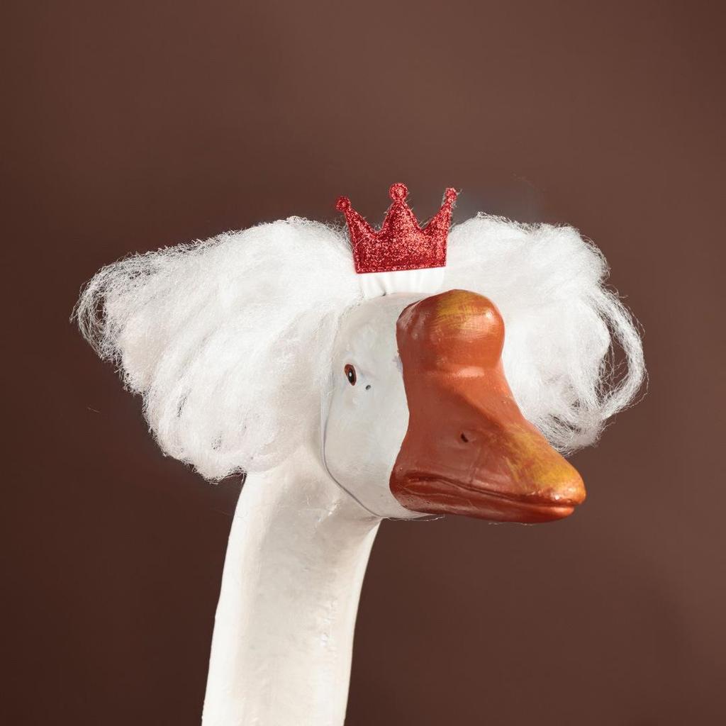 Большой Белый Гусь Санта Клаус Рождественское Украшение для Крыльца и Костюм