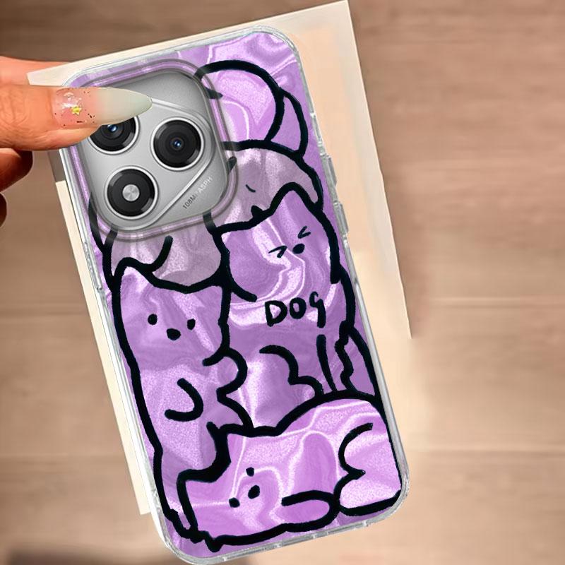 For Honor 400 Lite 200 Lite 200 Pro X9b Magic 7 6 Lite X9c X8b X7c 200 SMART 5G Phone Cover Cute Purple Cat For Honor 200 Bags