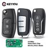 KEYYOU 433MHz 3 Button Flip Key Keyless Entry ID460 ID63 Chip Car Remote Key Fob For Ford Focus Mondeo C Max S Max Galaxy Fiesta