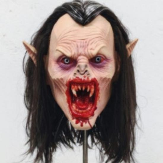 Halloween Horror Vampire-Dracula's daughter mask, Halloween face, scary and funny haunted house costume prop