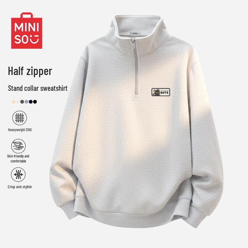MINISO Мужской свитер с круглым вырезом, плотный