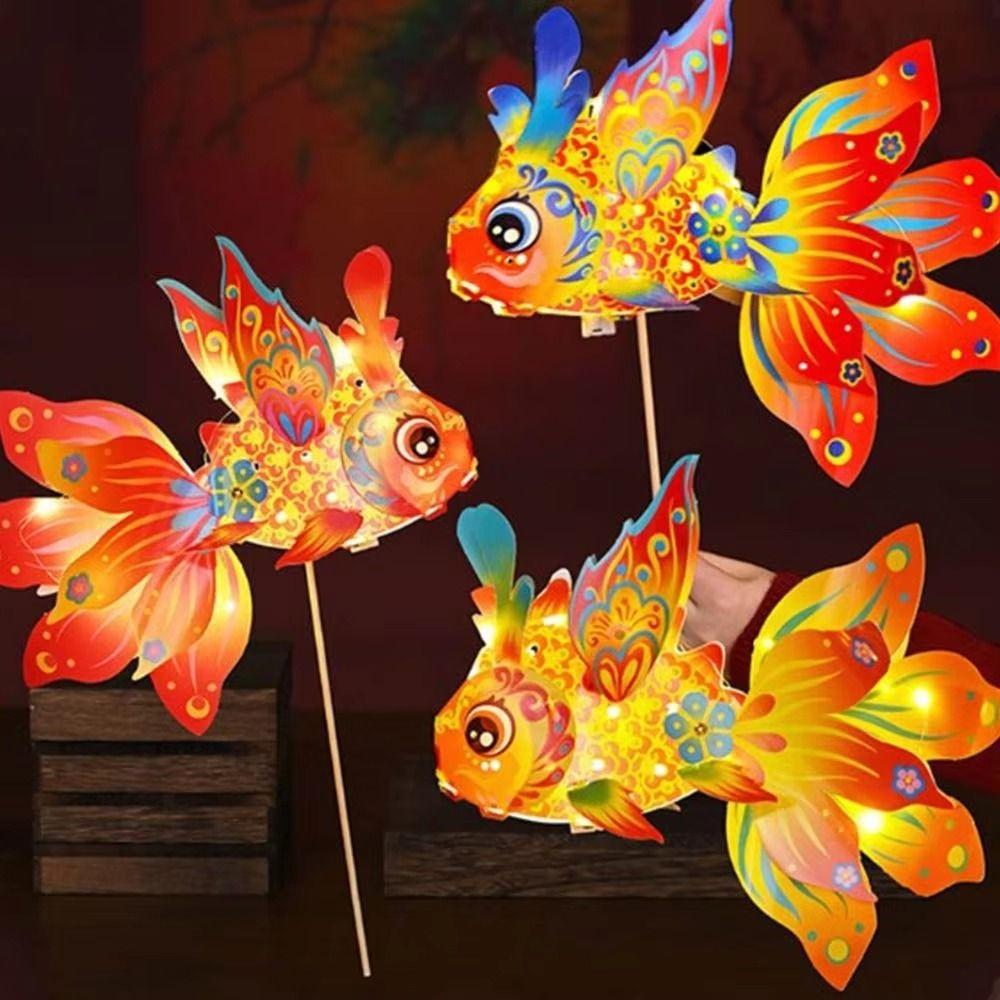 Ручной фонарик в форме рыбы Ручной работы DIY Наборы для фестивальных фонариков Праздник середины осени