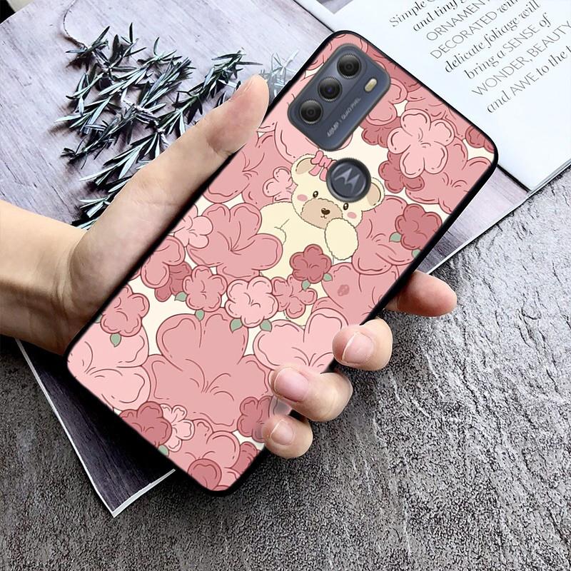 Милый Чехол-Медведь Для Motorola G Stylus 5G G Play G35 G45 G54 G24 G86 G04S E13 E14 E32 E32S
