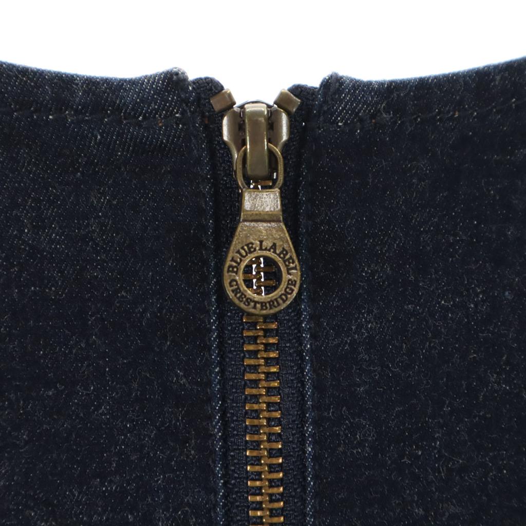 BLUE LABEL CRESTBRIDGE Джинсовое мини-платье с коротким рукавом 38 Индиго Женское Б/у