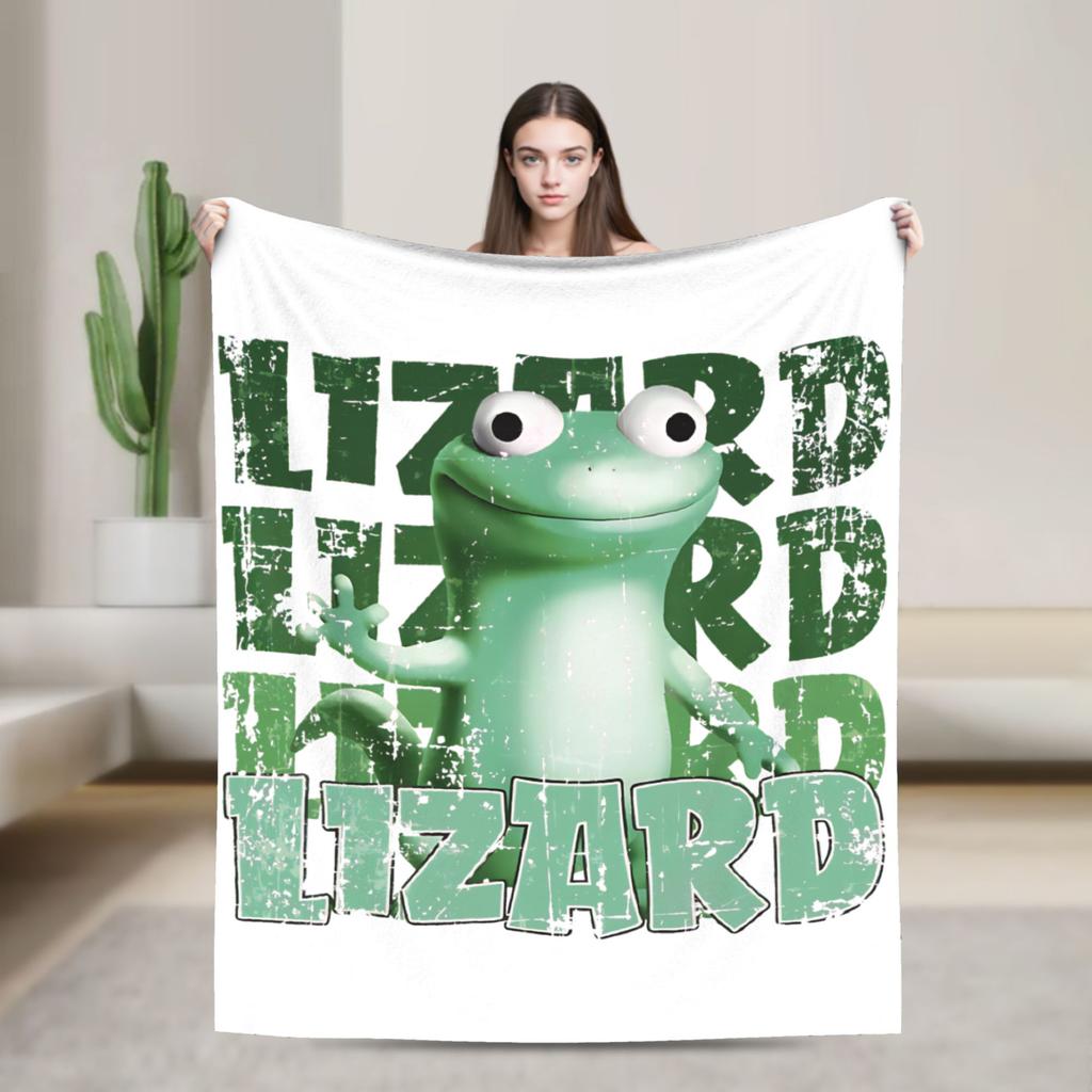 Hoppers Funny Weirdcore Animal Tom Lizard Meme Blankets Flannel Breathable Throw Blanket for Chair Covering Sofa Decoration,
