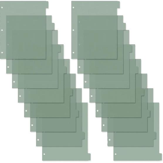 Koqye 8-Tab Binder Index Dividers for 3 Ring Binders, Colored Plastic Dividers withTabs, 3 Hole Punched Sturdy Dividers - Organize School and Office