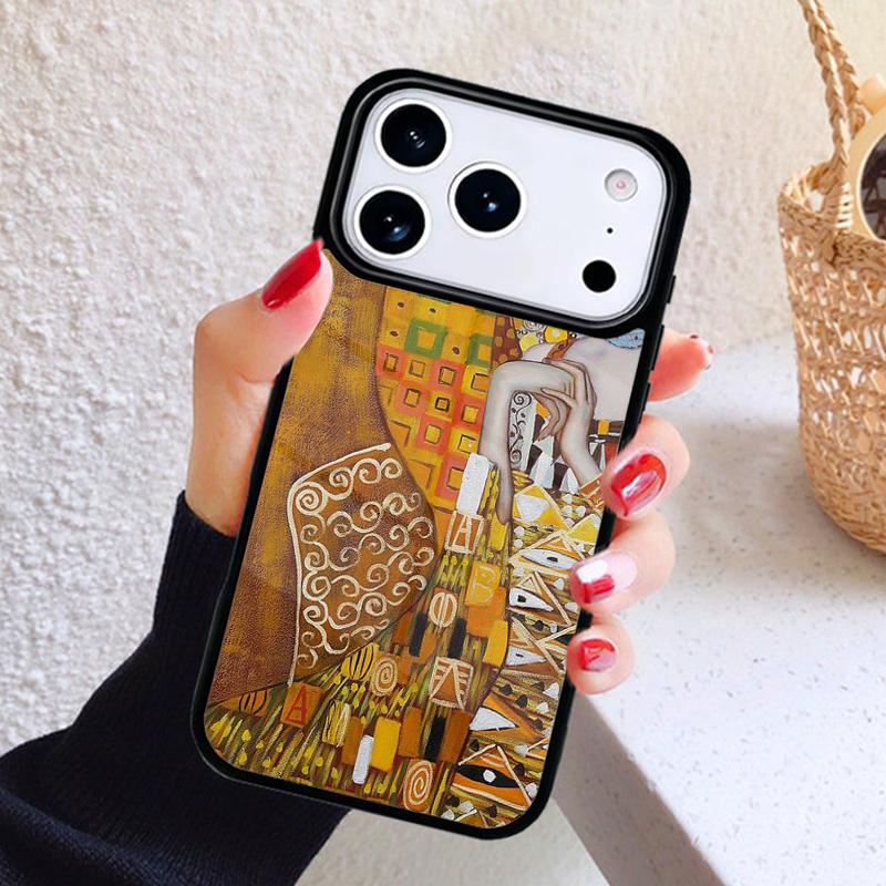 Чехол для телефона 'Поцелуй' Густава Климта Для iPhone 17 Air 16 15 14 13 12 11 Pro Max Plus