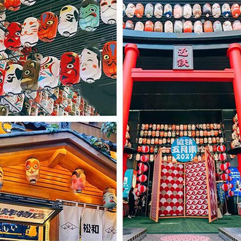 Waterproof Japanese Style Hanging Lantern Sashimi Sushi Pub Bistro Restaurant Izakaya Lantern Party Decor Grimace Lantern